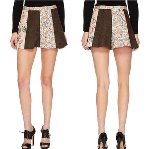 Red Valentino Wool Herringbone Prints Intarsia Shorts